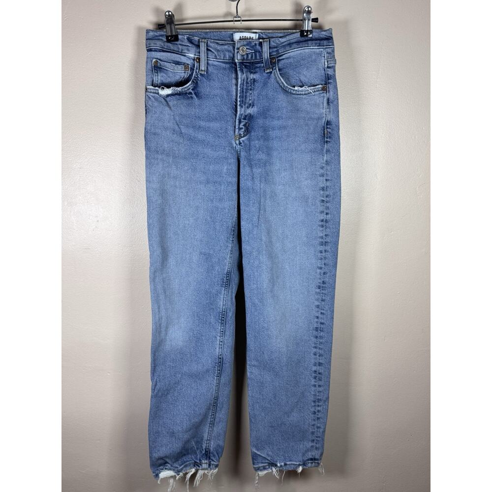 AGOLDE Kye Straight Leg Crop Frayed Hem Jeans Size 25